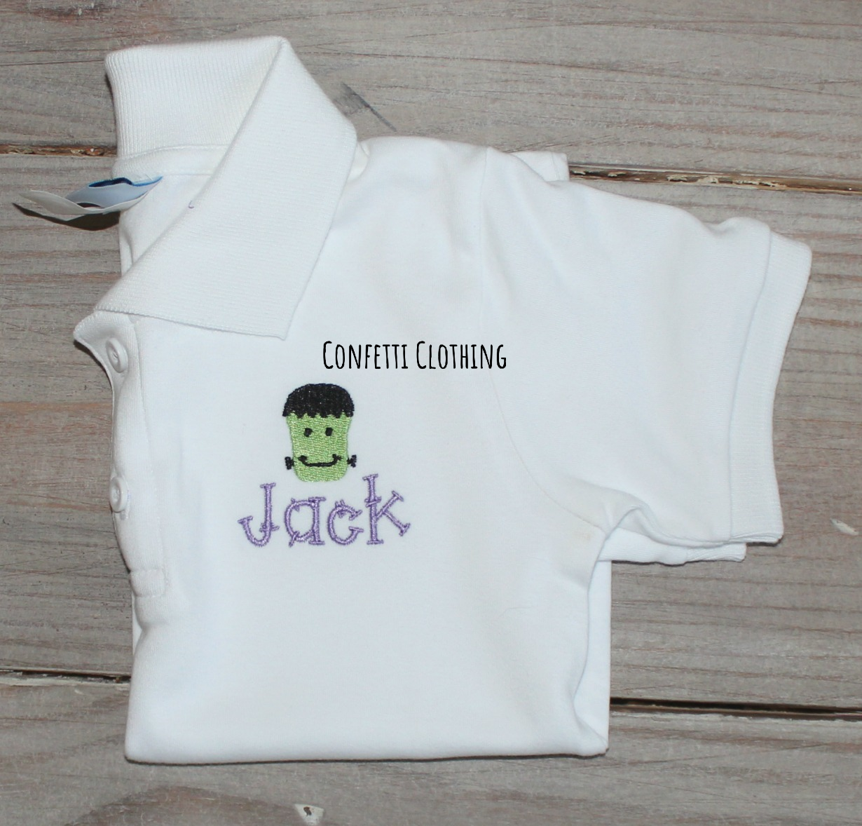 Sketch Boys Pumpkin Outline Design on Polo