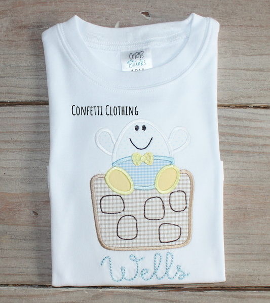 Applique Boys Humpty Dumpty Design