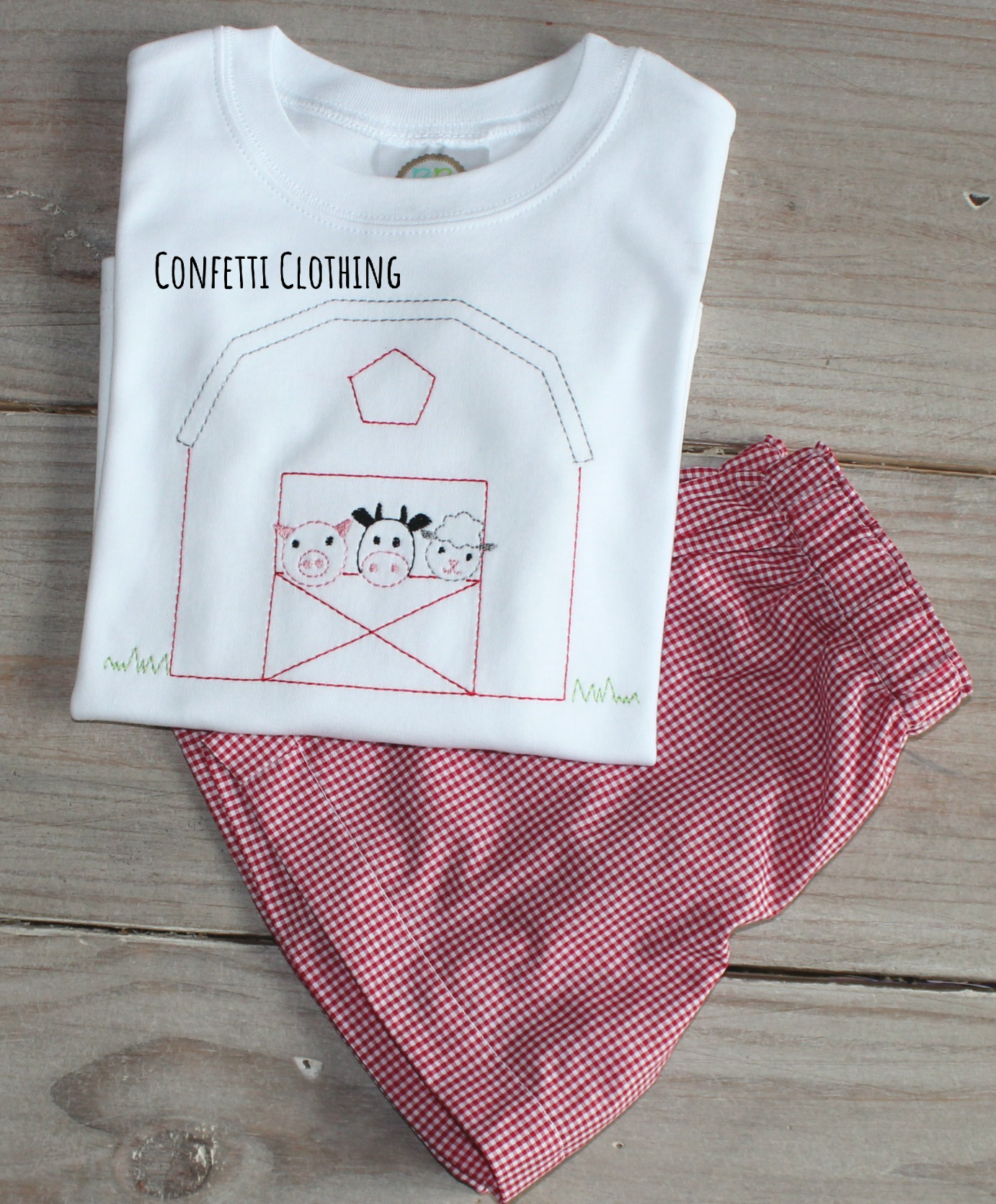Sketch Boys Farm Animal Shirt & Matching Bottoms