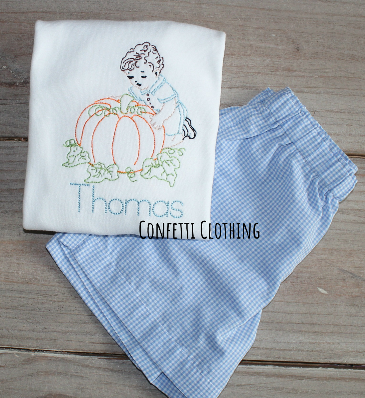 Sketch Boys Pumpkin Craving Shirt & Matching Bottoms