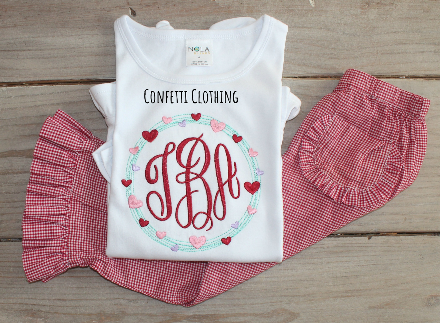 Sketch Girls Heart Circle Shirt & Matching Bottoms