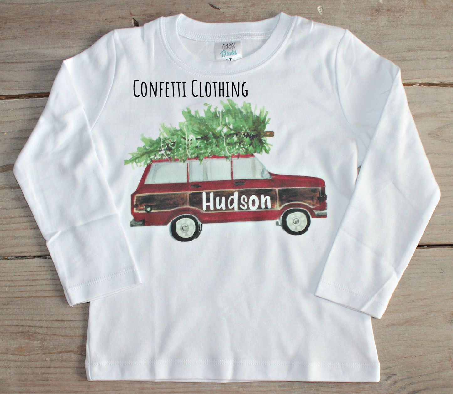 Printed Station Wagon with Tree Design