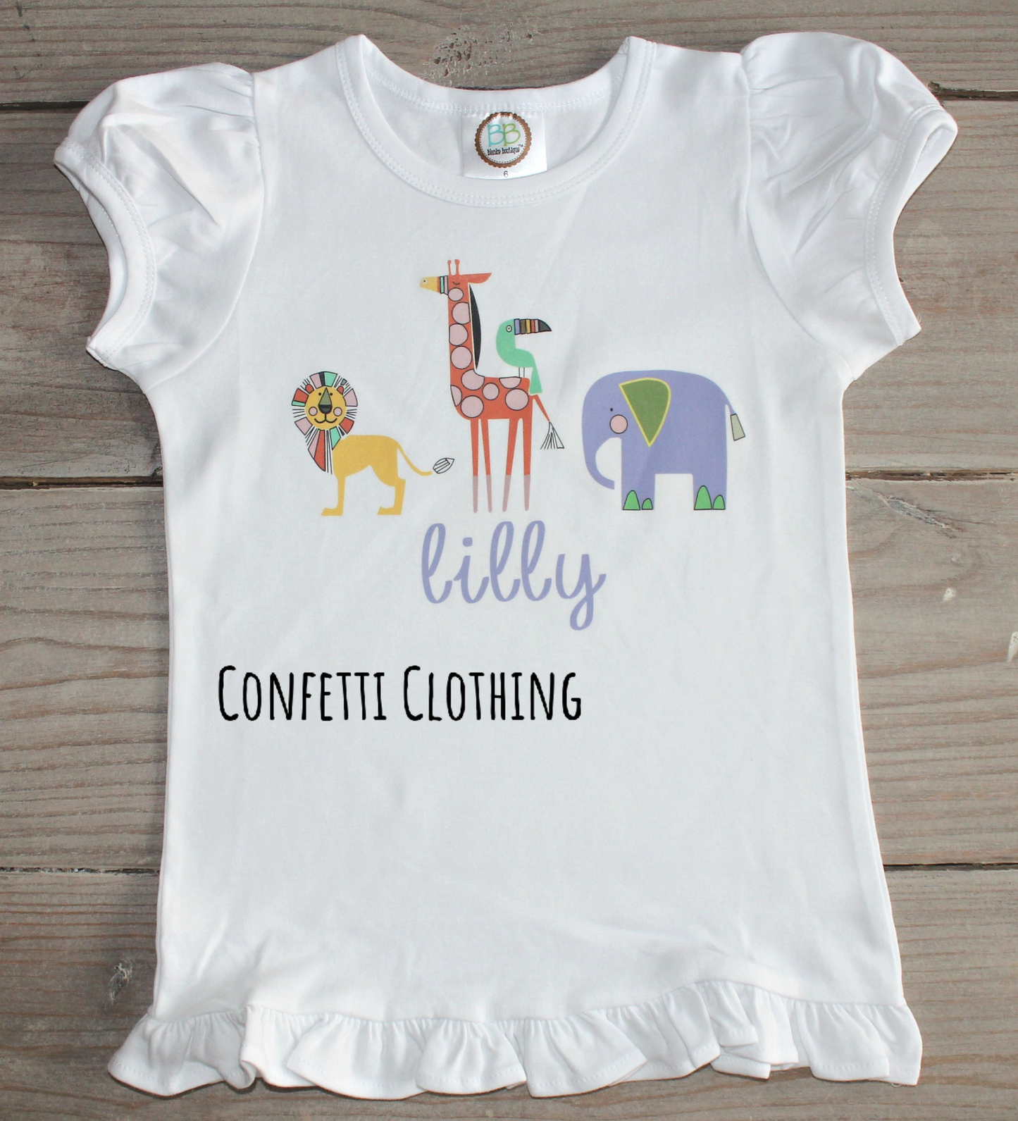 Printed Zoo Friends Design
