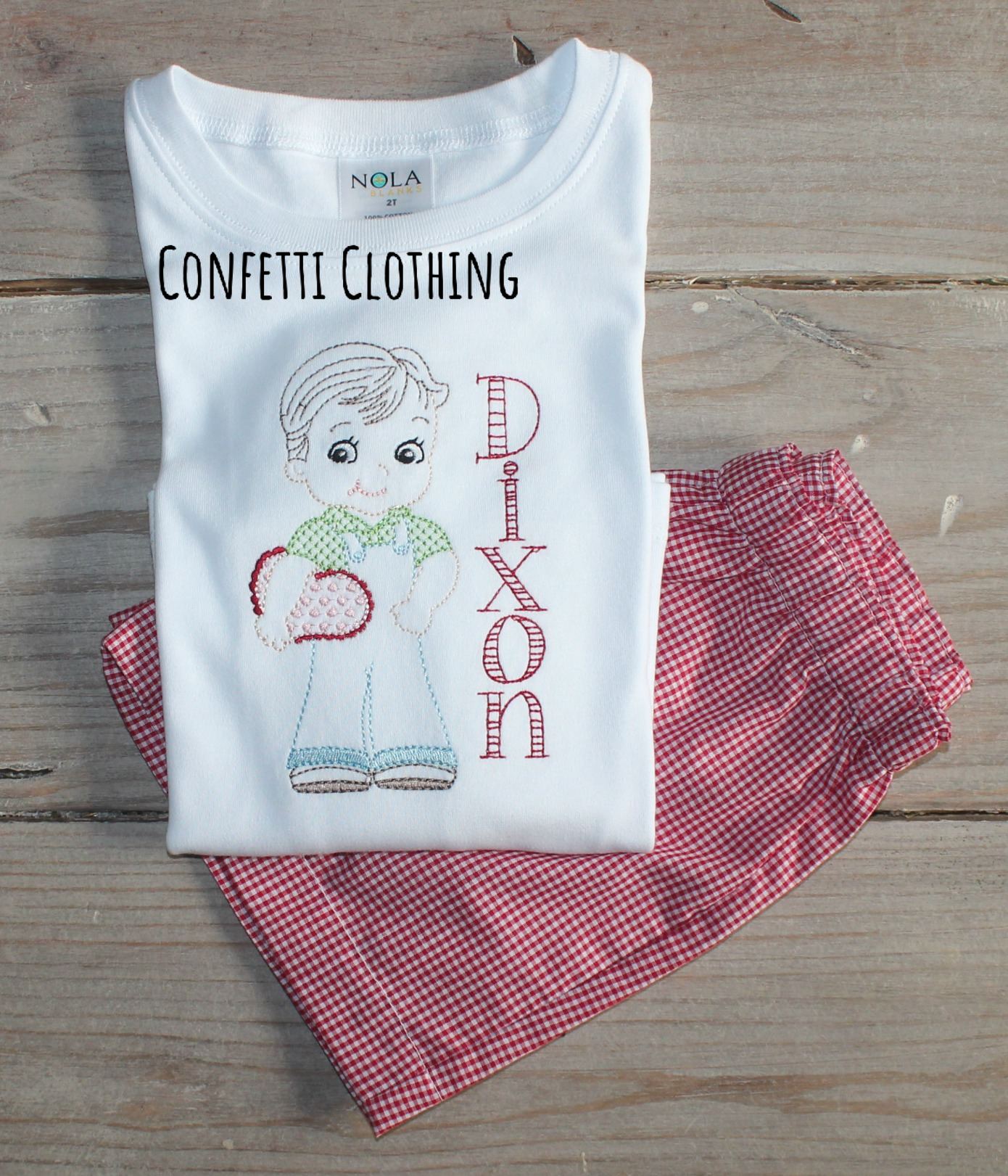 Sketch Boys Lover Boy with Heart Shirt & Matching Bottoms