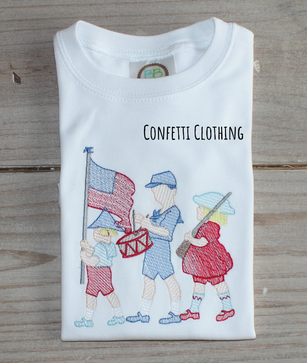 Sketch Boys Patriotic Parade Design