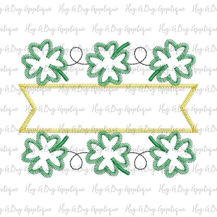 - SAMPLE SALE- Applique Clover with Banner Design