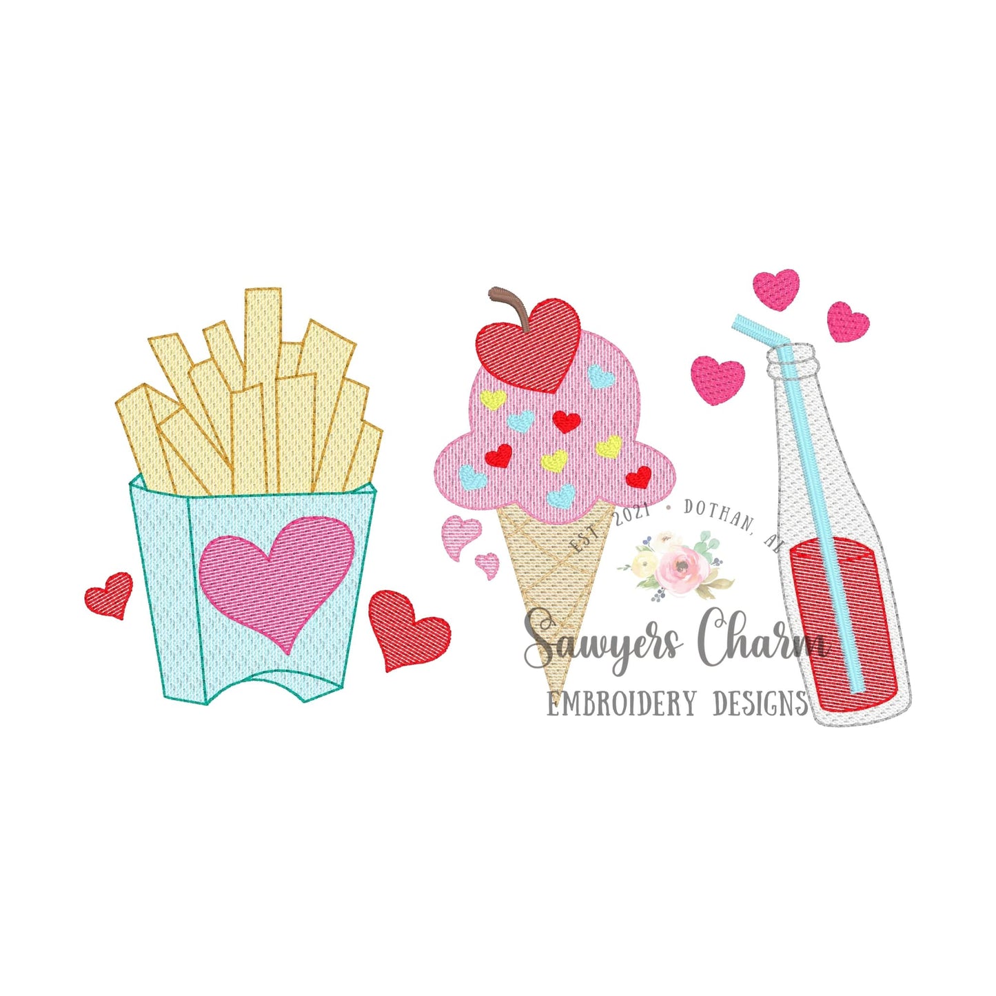 - SAMPLE SALE- Sketch Love Shack Trio Design