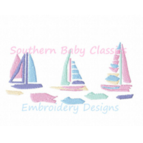 - SAMPLE SALE- Sketch Boat Abstract Design
