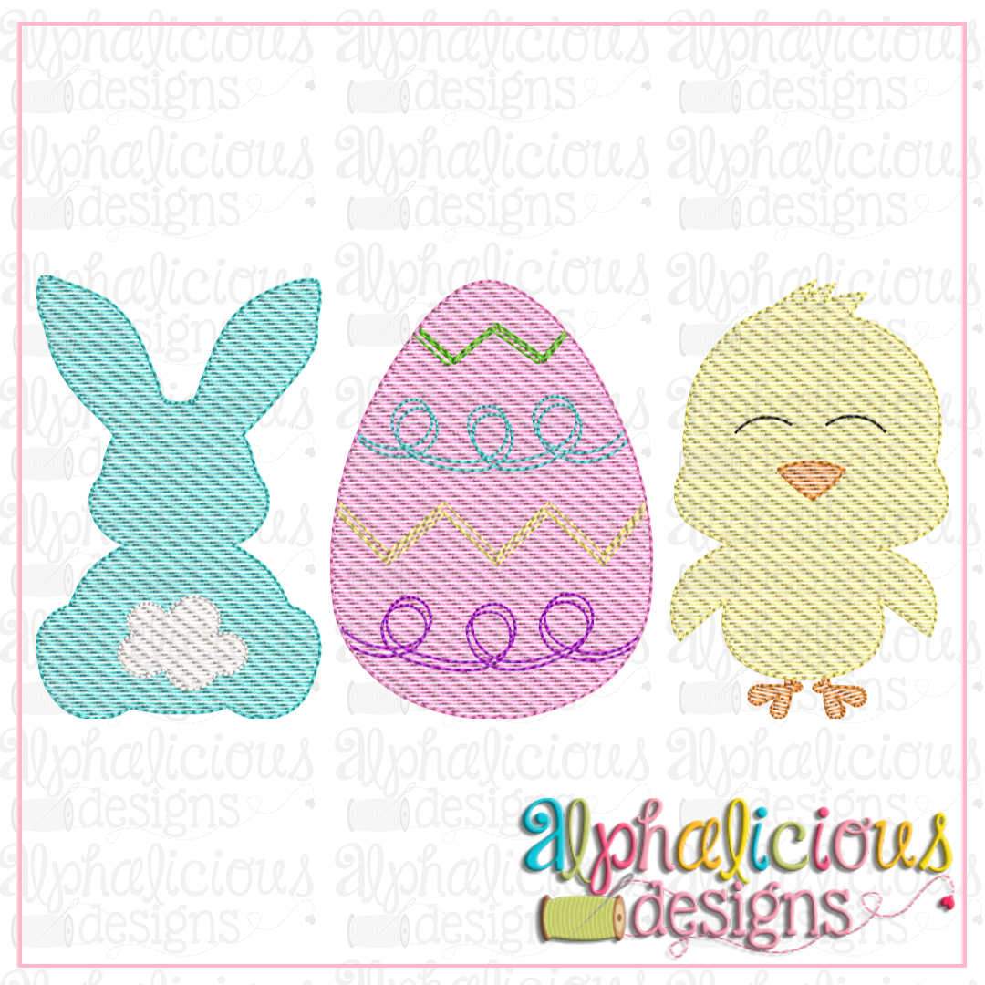- SAMPLE SALE- Sketch Chick Trio Design