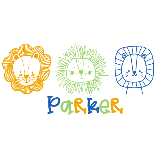 Printed Lion Trio Design