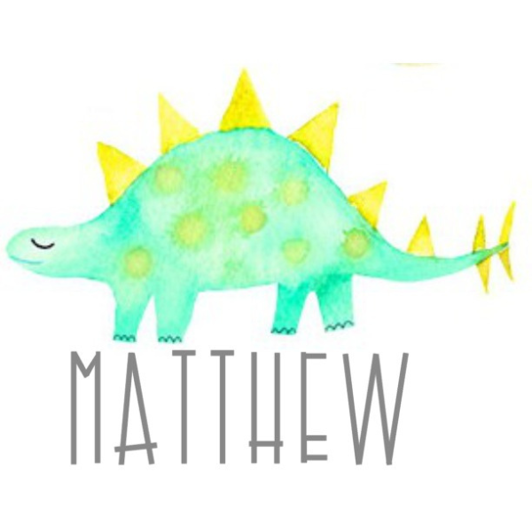 Printed Green Dino Design
