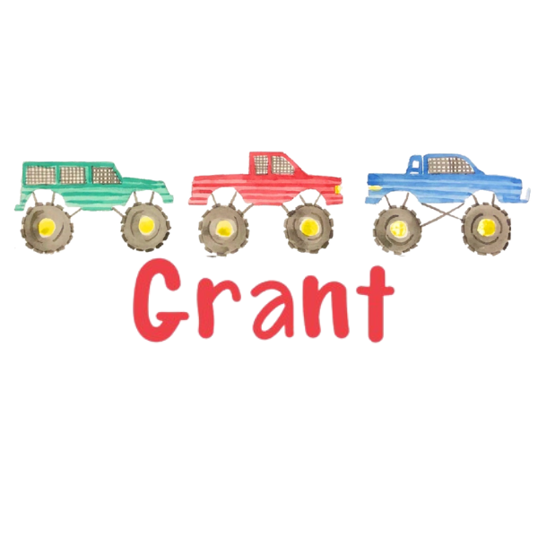 Printed Monster Truck Trio Design