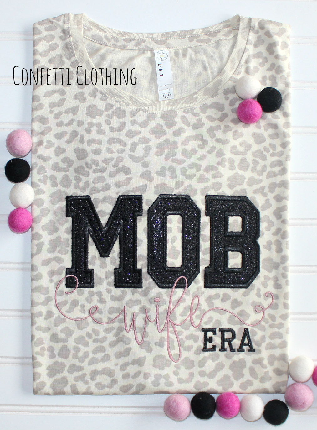 Applique Lepord Sparkle Mob Wife Era Design