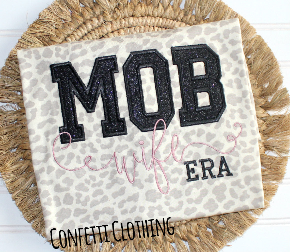 Applique Lepord Sparkle Mob Wife Era Design