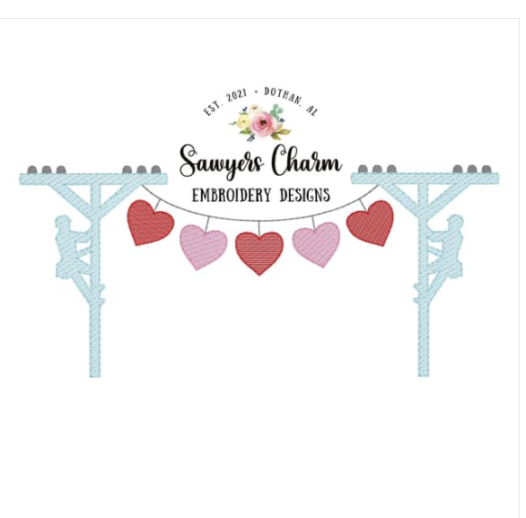 - SAMPLE SALE- Sketch Lineman Love Design