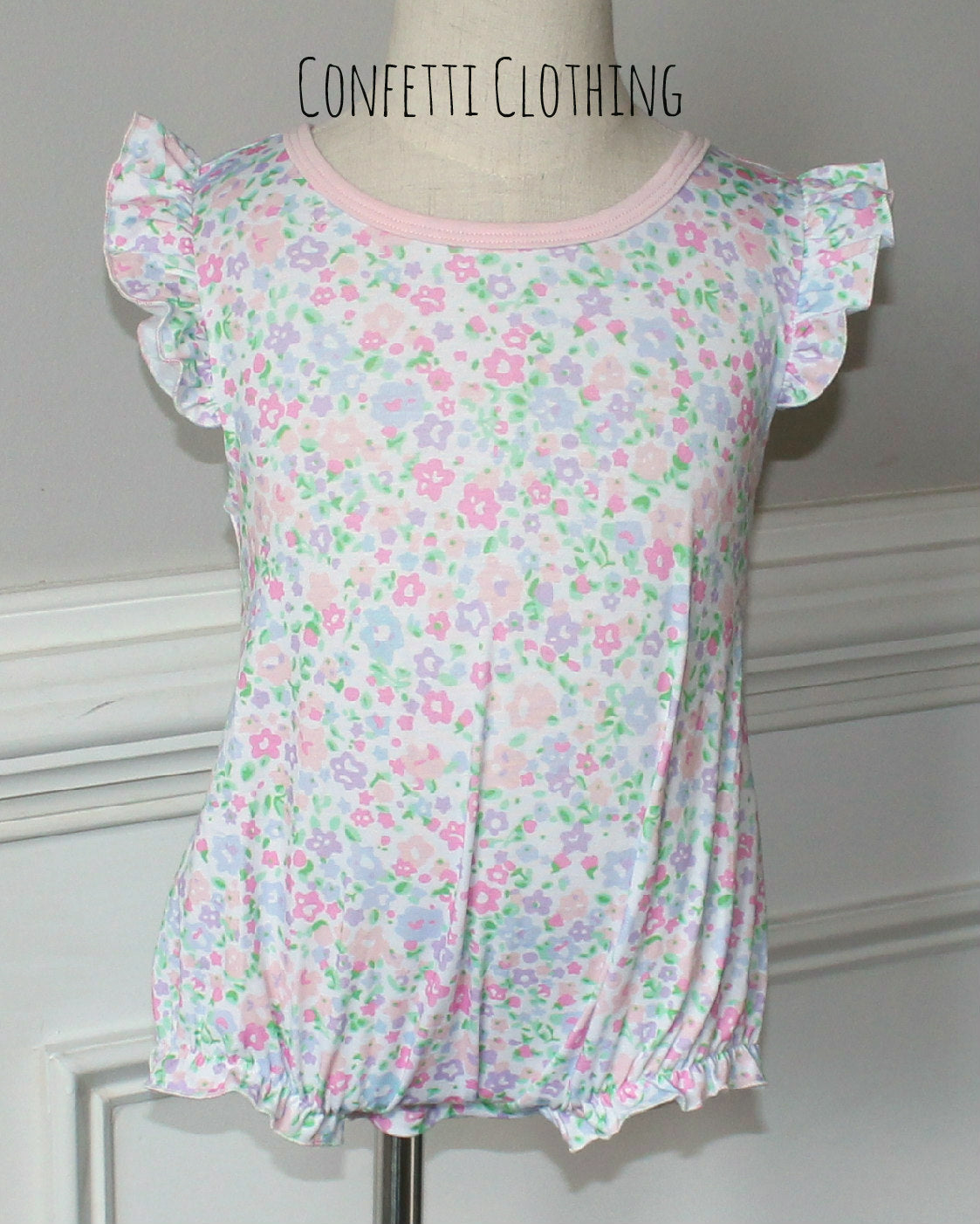 Sketch Monogram Girl Floral Bubble
