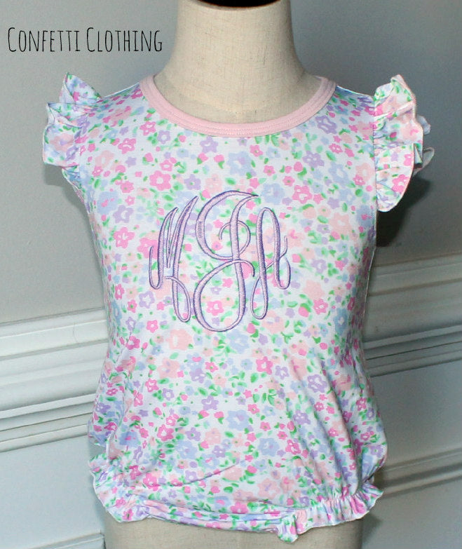 Sketch Monogram Girl Floral Bubble
