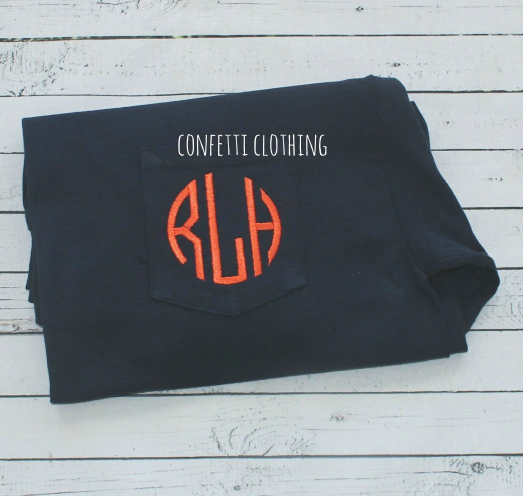 Sketch Adult Monogram Pocket Design