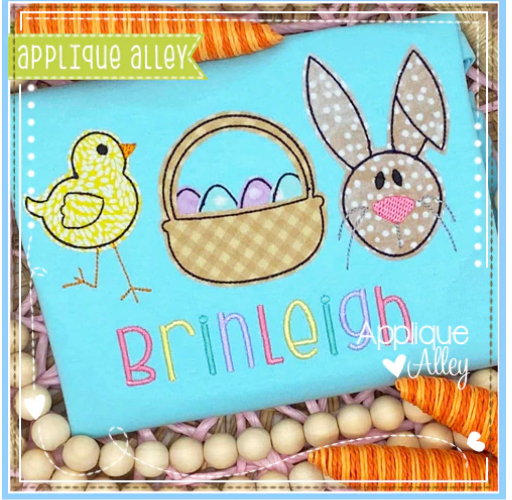 - SAMPLE SALE- Applique Easter Trio Design