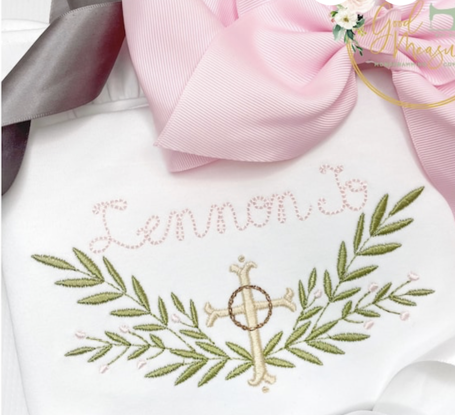 - SAMPLE SALE- Sketch Spring Floral Cross Design