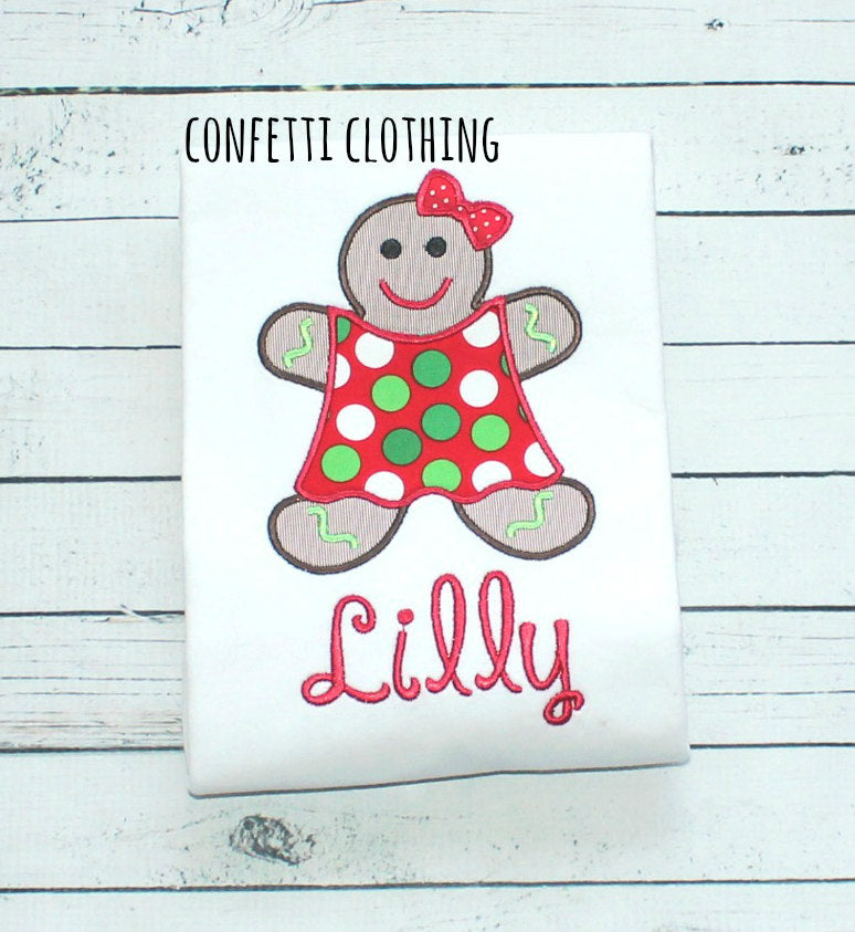 Applique Girls Gingerbread Design