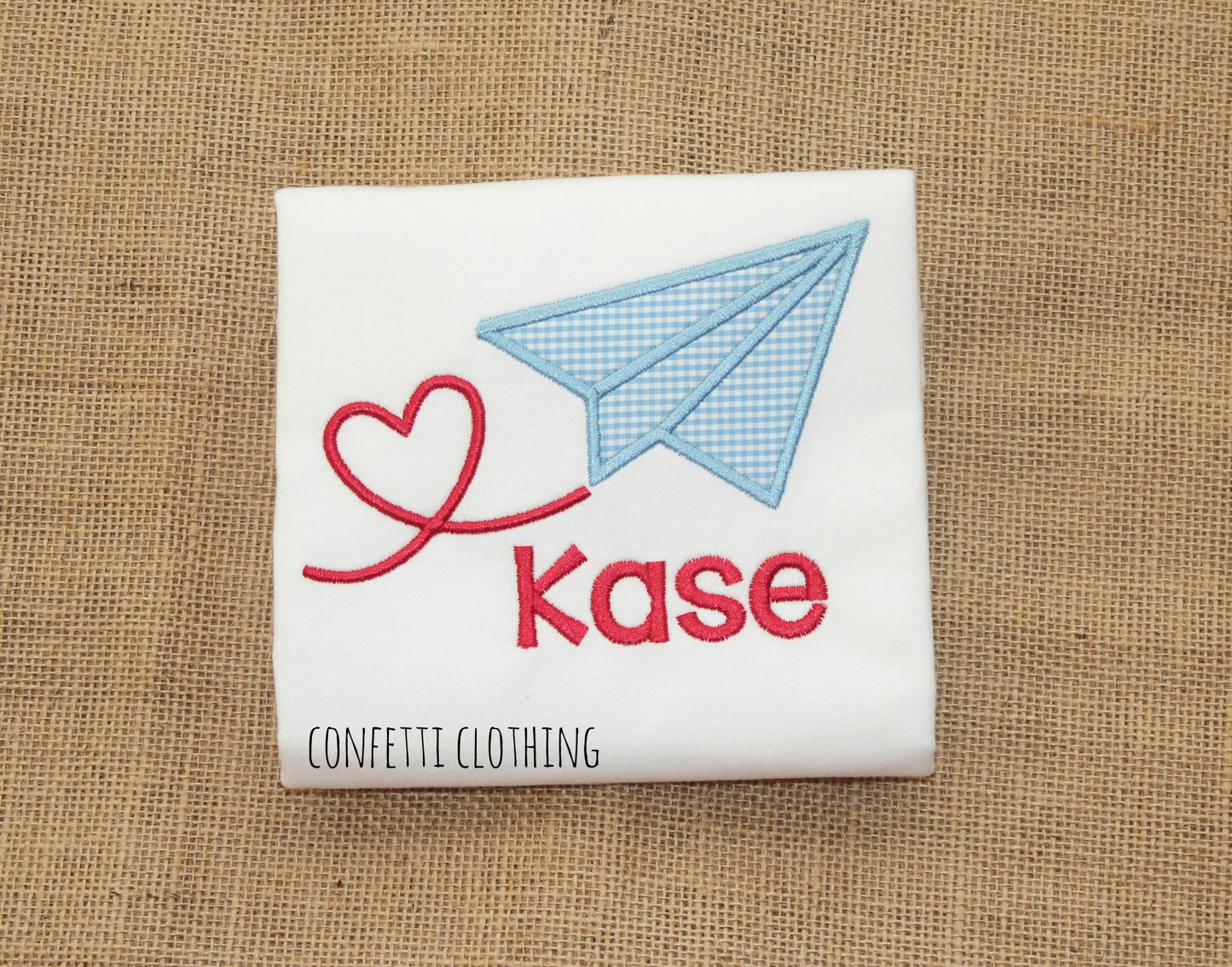 Applique Boys Love Paper Airplane Design