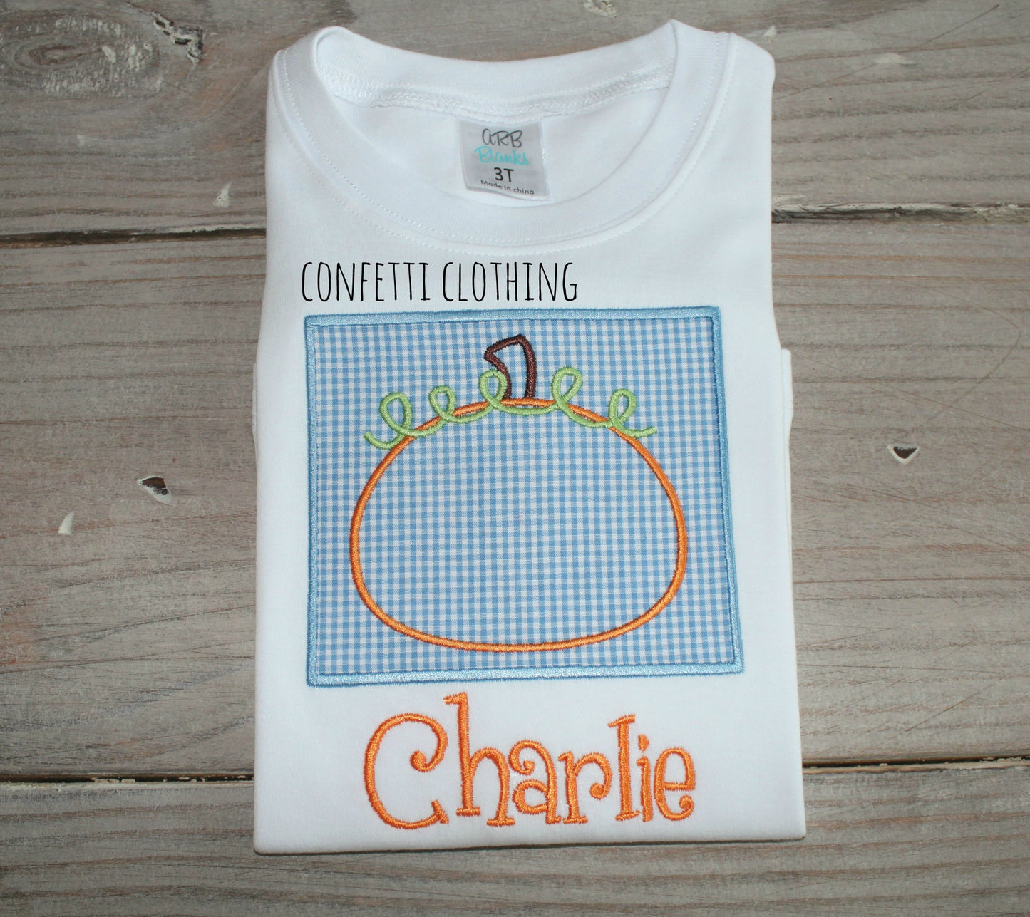 Applique Boys Pumpkin Outline Design