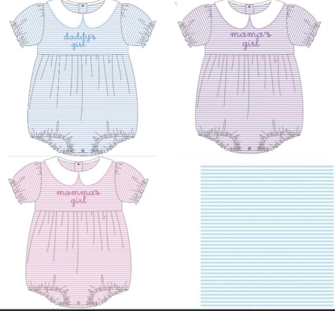 - Pre- Order - Embroidery Stripe Collar Bubble