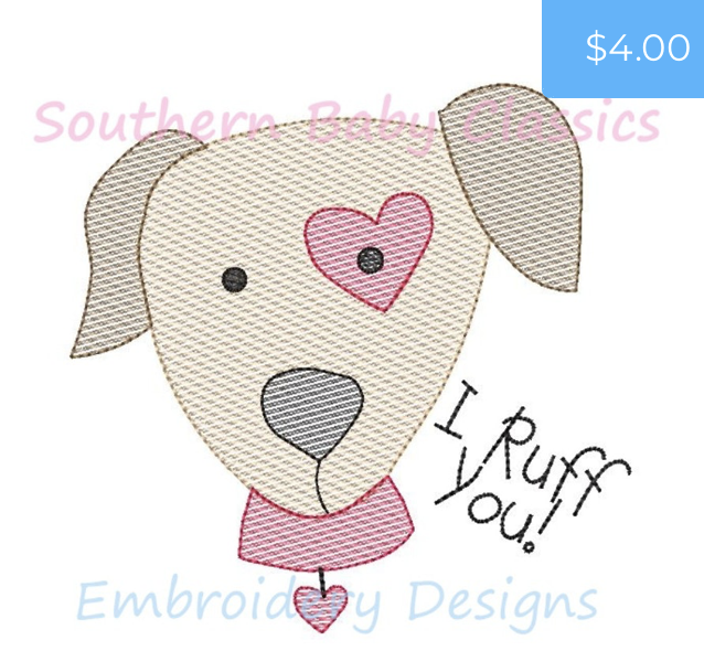 - SAMPLE SALE- Sketch I Ruff You Pup Design