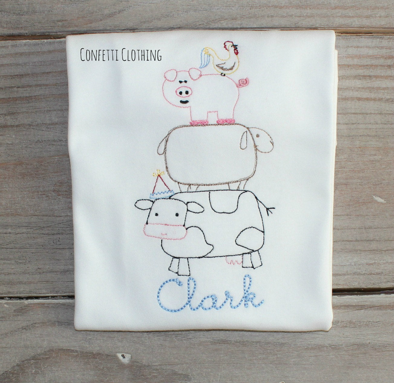 Sketch Boys Stacked Party Animals Design
