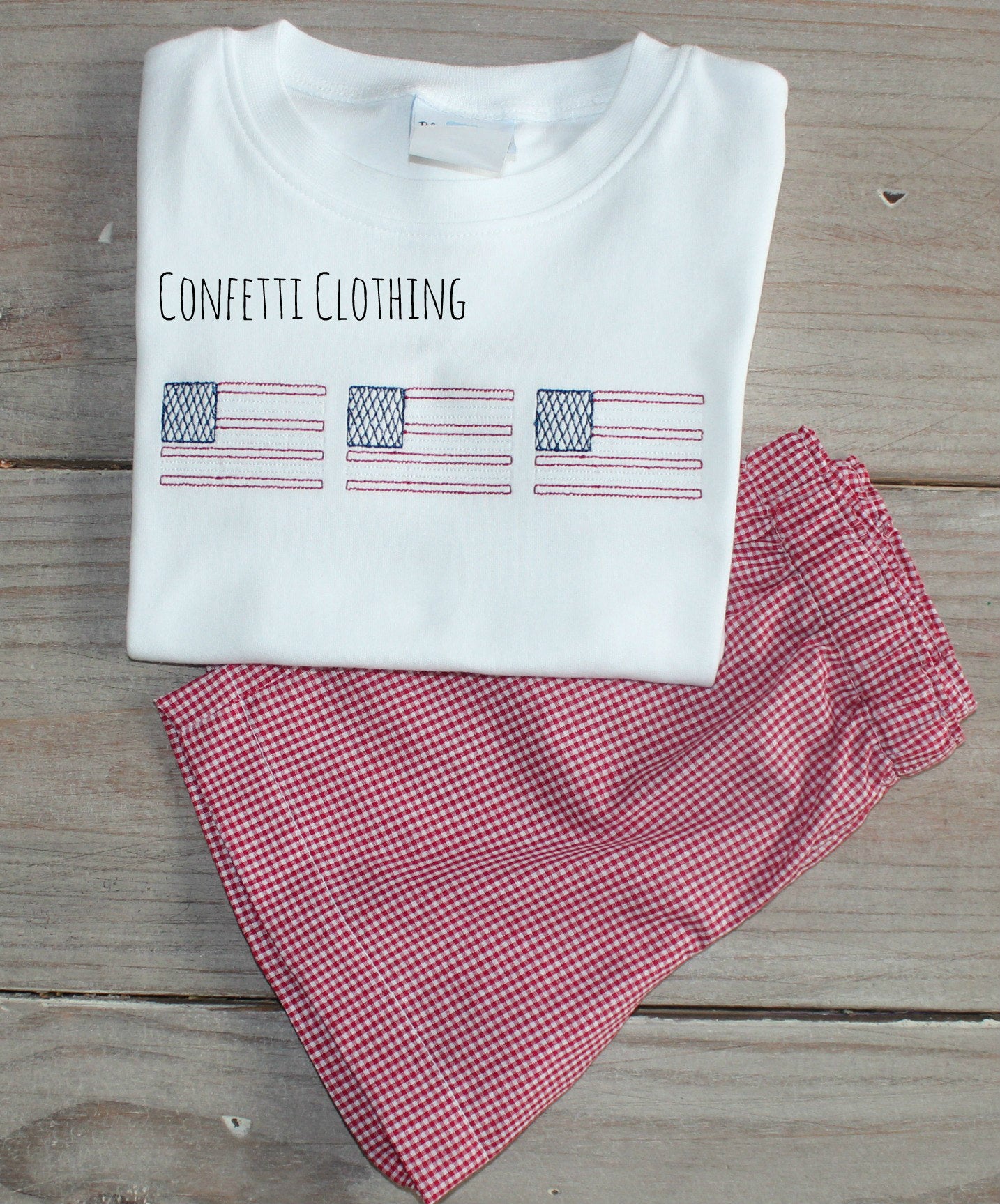 Sketch Boys Flag Trio Shirt & Matching Bottoms