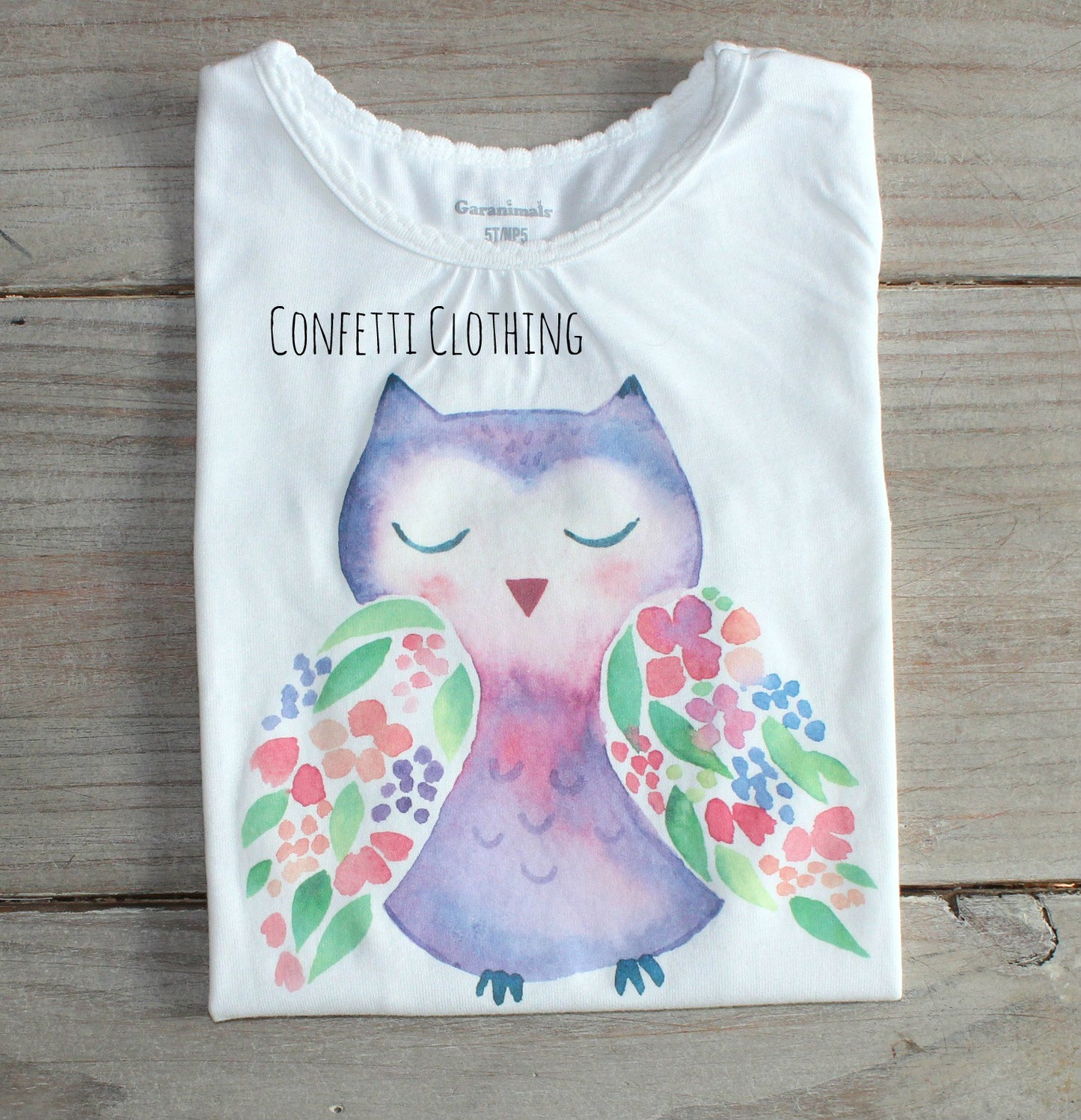 Printed Floral Owl Bird Design