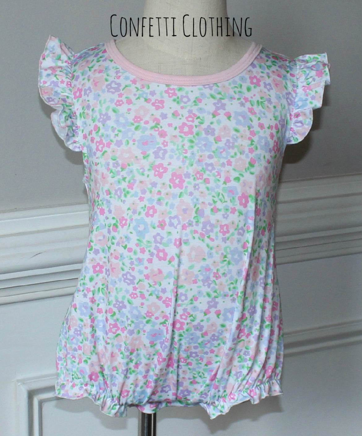 Sketch Monogram Girl Floral Bubble