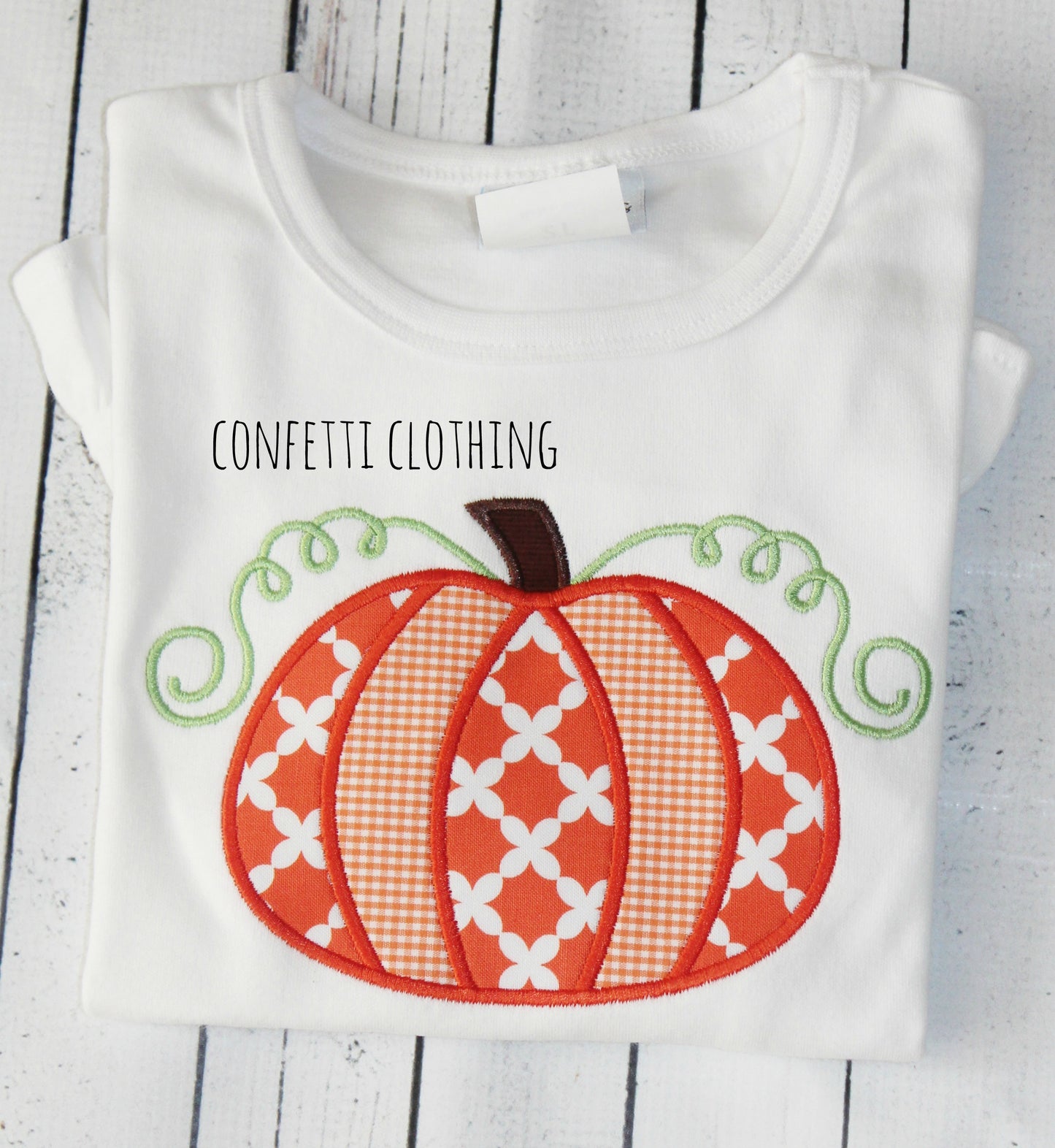 Applique Girls Classic Pumpkin Design