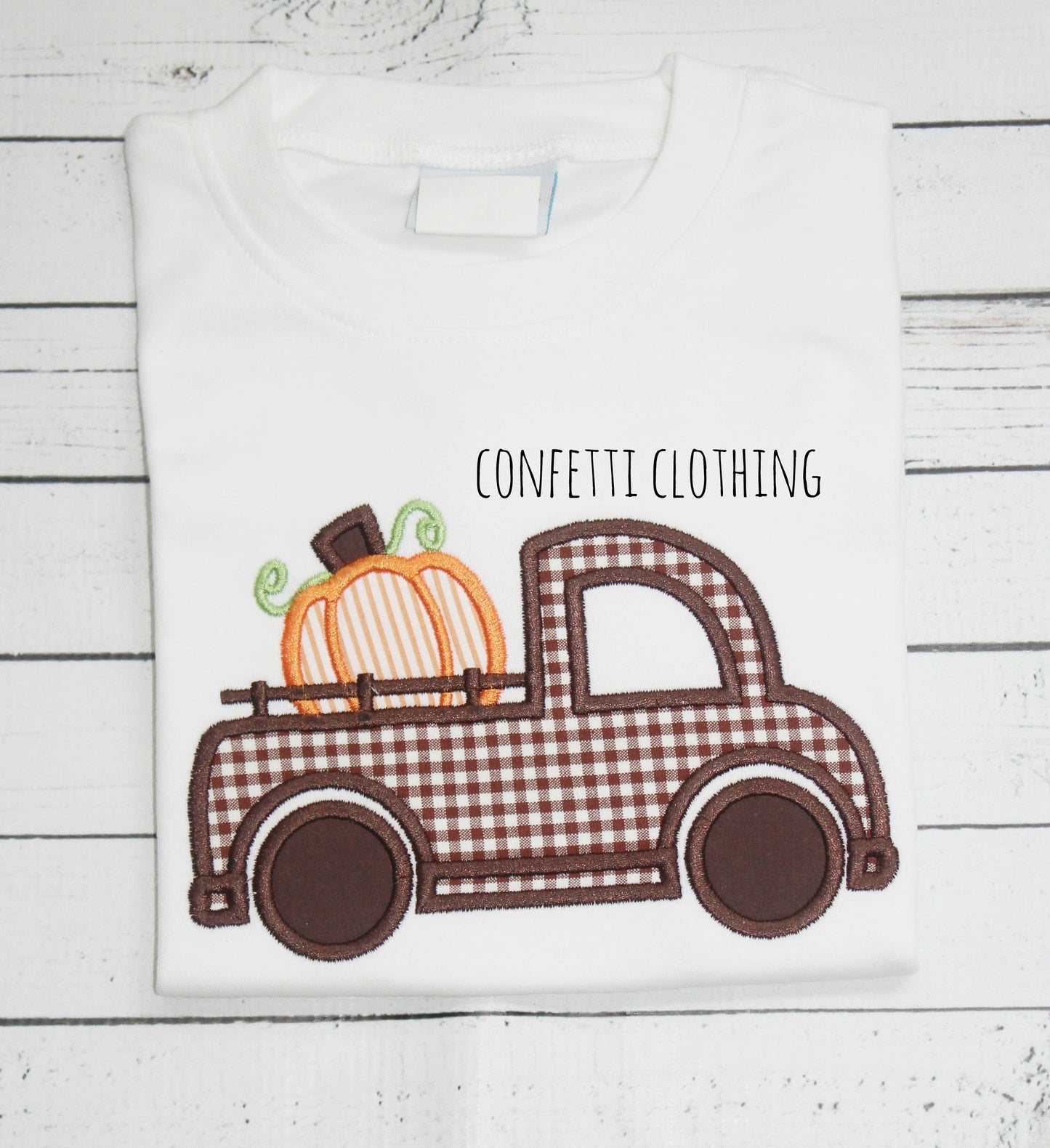 Applique Boys Pumpkin Truck Design