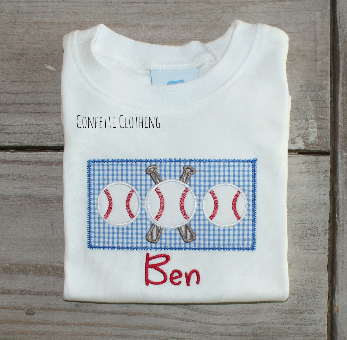 Applique Boys Baseball Patch Design