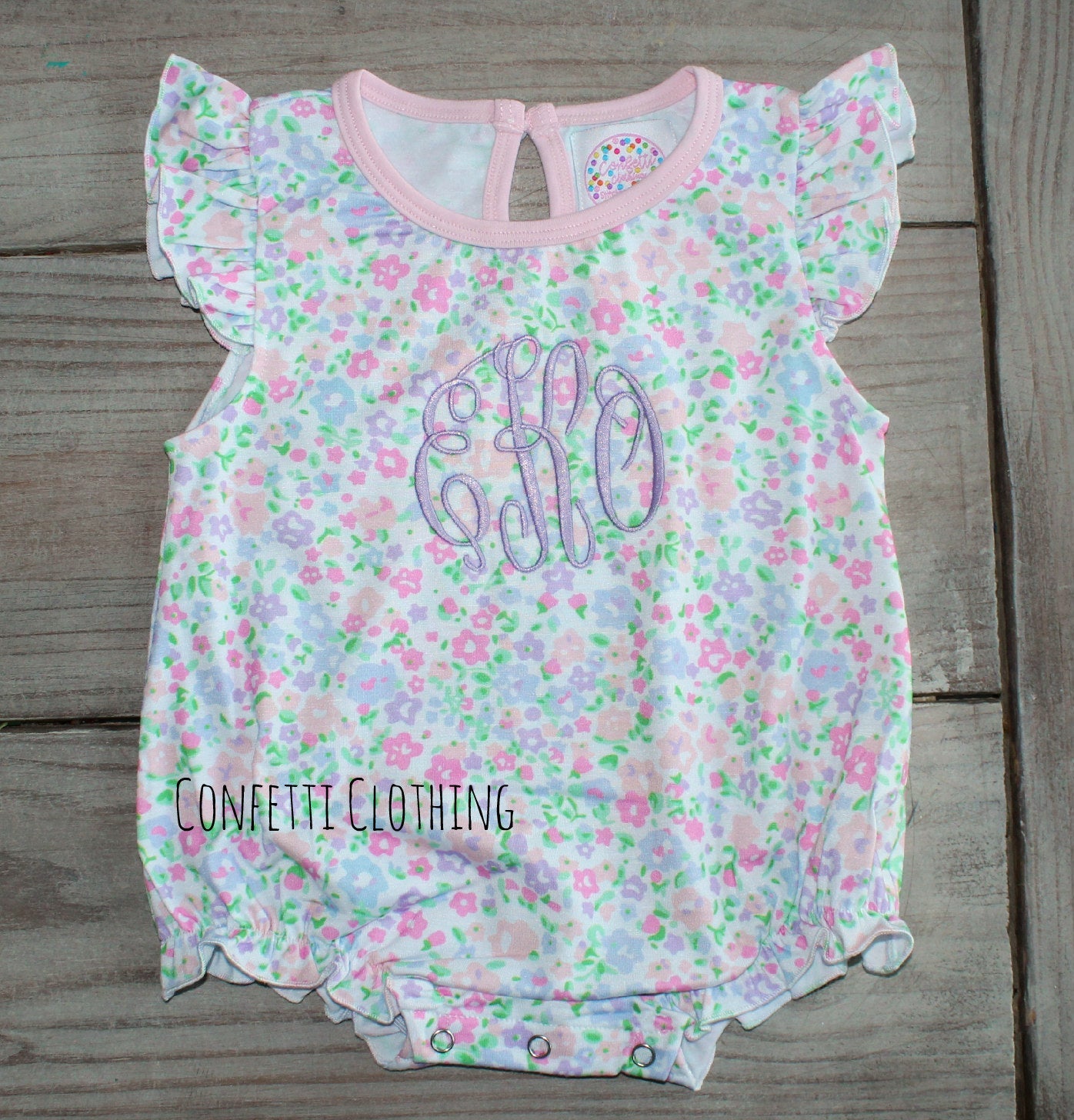 Sketch Monogram Girl Floral Bubble