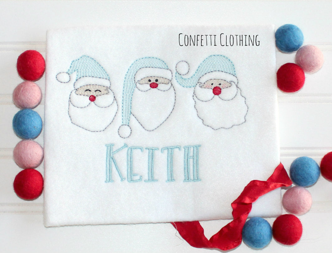 Sketch Boys Blue Santa Trio Design