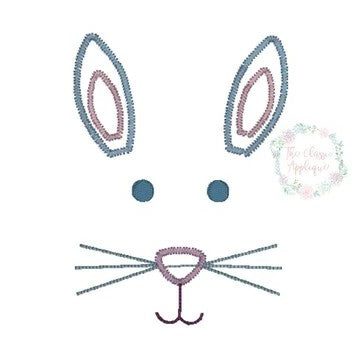 - SAMPLE SALE- Applique Bunny Face Design
