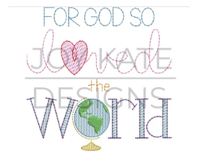 - SAMPLE SALE- Sketch For God So Loved Design