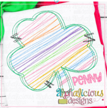 - SAMPLE SALE- Sketch Simple Sketchy Clover Design
