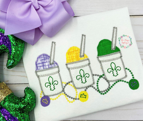 - SAMPLE SALE- Applique Party Snow Cones Design
