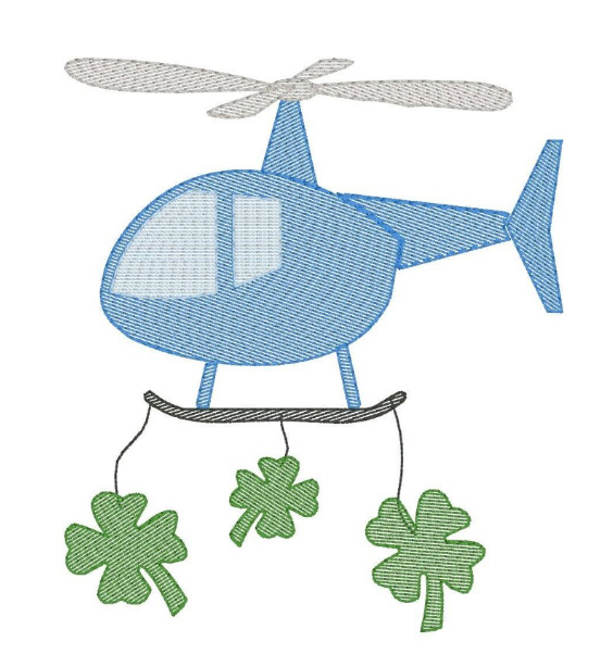 - SAMPLE SALE- Sketch Clover Helicopter Design