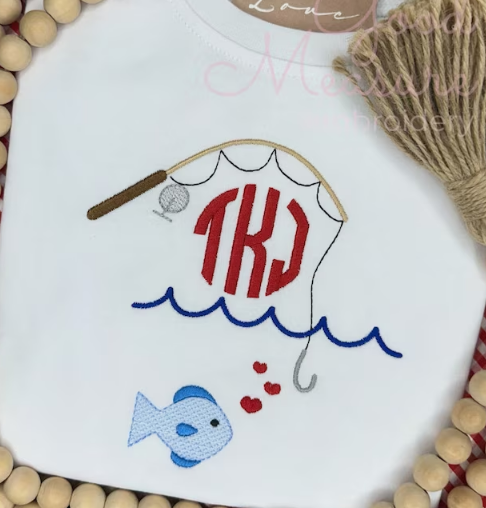 - SAMPLE SALE- Sketch Fishing Love Design
