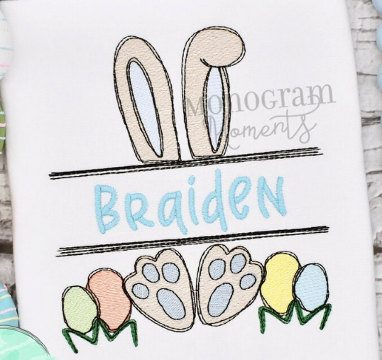 - SAMPLE SALE- Sketch Bunny Name Design