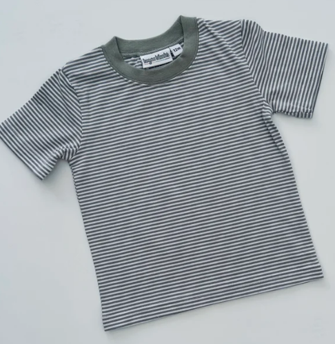 - Pre- Order - Embroidery Stripe T-Shirt Tee