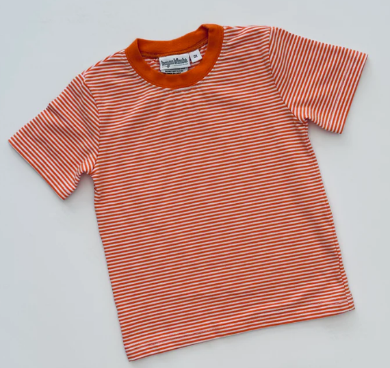 - Pre- Order - Embroidery Stripe T-Shirt Tee