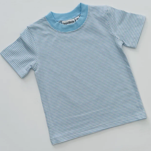 - Pre- Order - Embroidery Stripe T-Shirt Tee