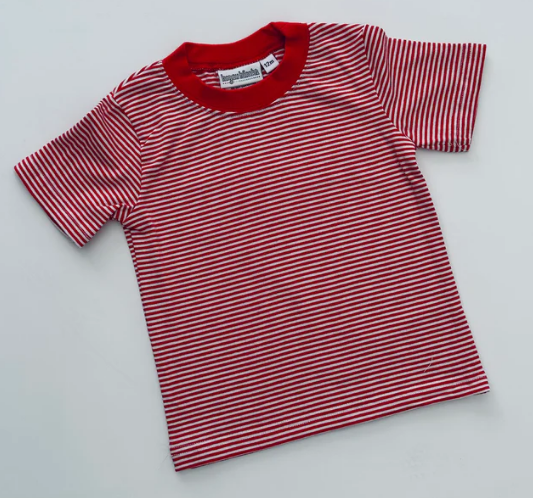 - Pre- Order - Embroidery Stripe T-Shirt Tee