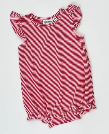 - Pre- Order - Embroidery Stripe Flutter Bubble